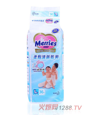 臺灣花王柔點清新干爽紙尿褲L碼36片