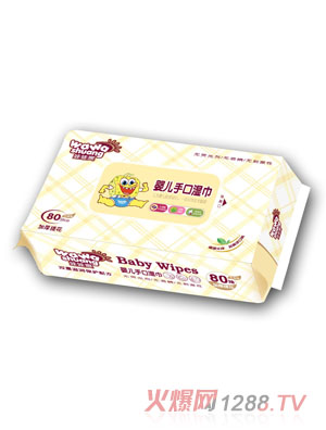 娃娃爽yinge手口濕巾80片（蘆薈）