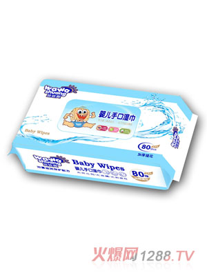 娃娃爽yinge手口濕巾80片（洋甘菊）
