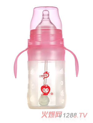 小蘋(píng)果硅膠奶瓶220ml