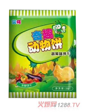 嬰氏蔬菜味奇趣動(dòng)物餅干袋裝