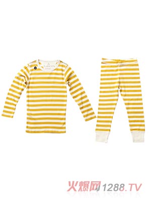 Blanc101家居服基本款芥末條紋