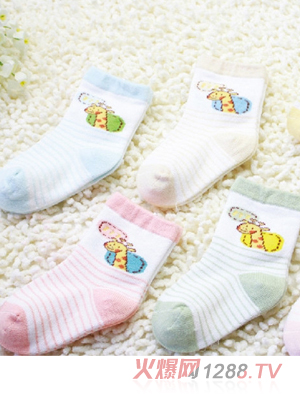 金色小魚(yú)莫代爾嬰童襪(0--1歲)
