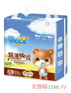 嬰王之星超薄瞬吸紙尿片XL