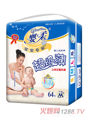 寶寶專家超級薄yinge紙尿褲M碼64片