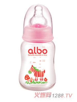 愛樂寶120ml標(biāo)口PP初生奶瓶紅