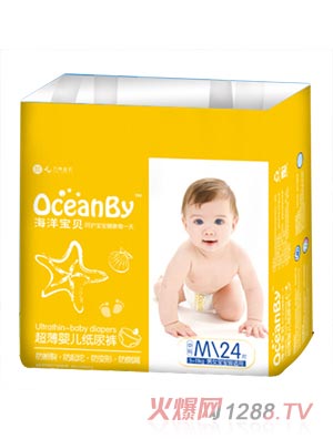 海洋寶貝超薄yinge尿不濕M碼24片