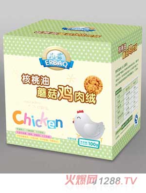 兒葆核桃油蘑菇雞肉絨