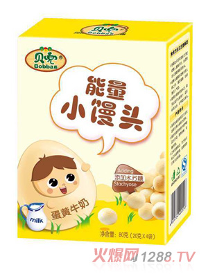 貝兜蛋黃牛奶能量小饅頭