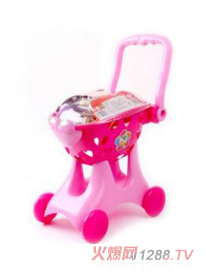 新童谷購物推車粉色