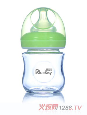 樂起玻璃奶瓶綠色