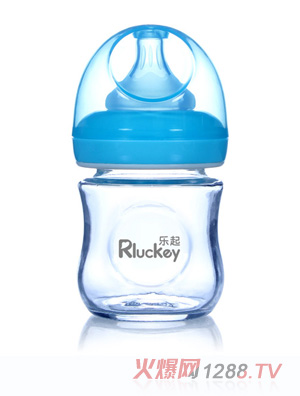 樂起玻璃奶瓶藍(lán)色
