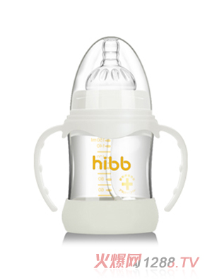 浩一貝貝防摔自動(dòng)玻璃奶瓶白色150ml