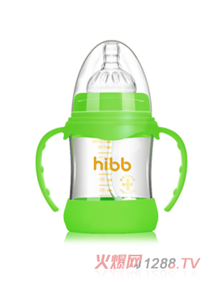 浩一貝貝防摔自動(dòng)玻璃奶瓶綠色150ml