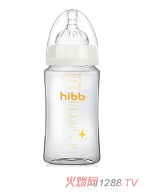 浩一貝貝寬口玻璃奶瓶白色240ml