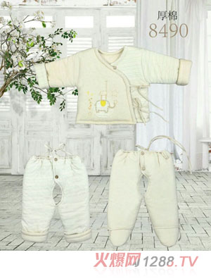 快樂(lè)小天天套裝 米黃色 厚棉