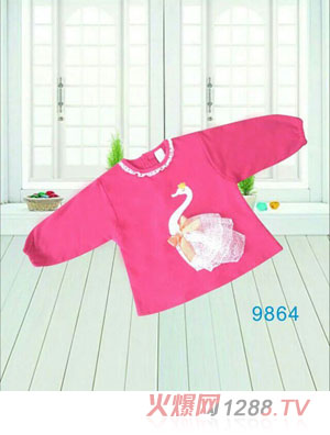 快樂(lè)小天天紅色 秋衣 白天鵝