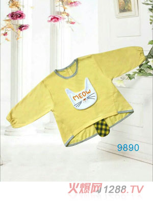 快樂(lè)小天天衛(wèi)衣 黃色 小貓咪圖案