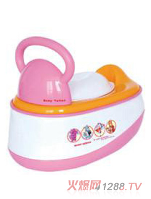 陽(yáng)光兔yinge扶手座便器粉色