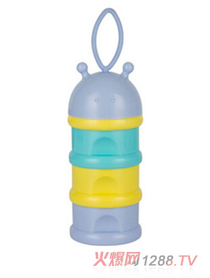 陽(yáng)光兔三層奶粉盒灰色小蟲蓋-