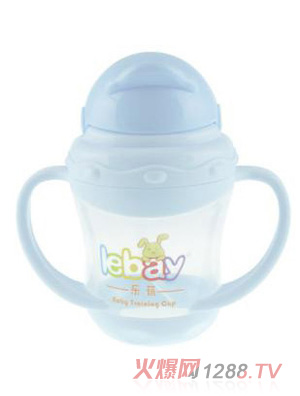 陽光兔企鵝吸管訓(xùn)練杯180ML淡藍(lán)色