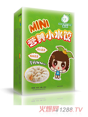 麥聰營(yíng)養(yǎng)小水餃蝦仁蔬菜+魚(yú)肉蔬菜
