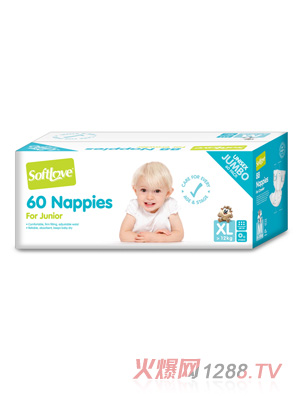 柔愛華納貝貝國際版紙尿褲(彩箱)XL碼30片