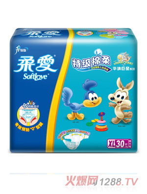 柔愛華納巨星V型紙尿褲XL碼30片