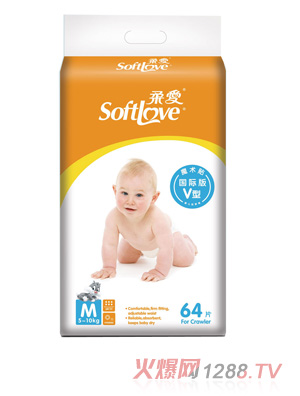 柔愛華納樂園國際版紙尿褲M碼64片