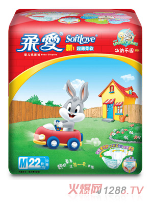 柔愛華納樂園紙尿褲M碼22片