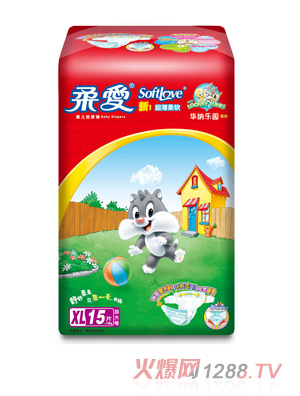 柔愛華納樂園紙尿褲XL碼15片