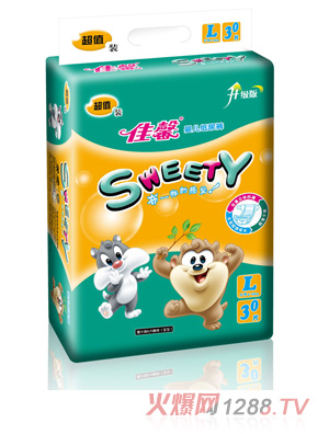 佳馨超值裝升級(jí)版紙尿褲L碼30片