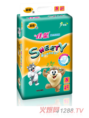 佳馨超值裝升級(jí)版紙尿褲S碼42片