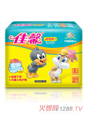 佳馨超值裝中包裝紙尿褲L碼26片