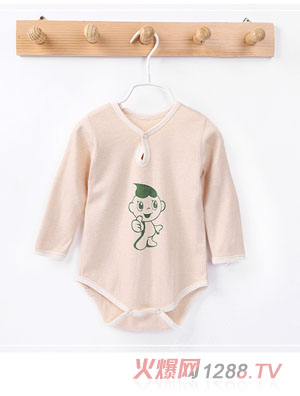 星語伊夏季yinge服裝彩棉新生兒連身衣服三角哈衣