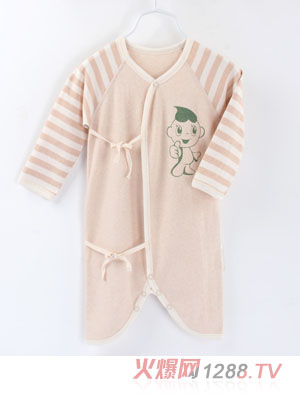 星語伊yinge服裝夏季youe長袖哈衣彩棉爬服