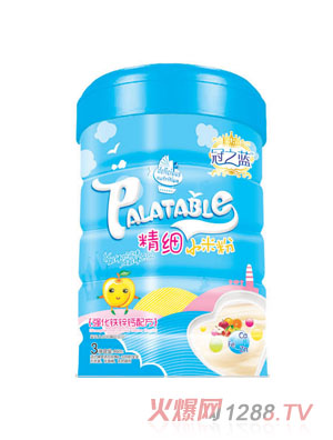 冠之藍(lán)強化鈣鐵鋅精細(xì)小米粉3段