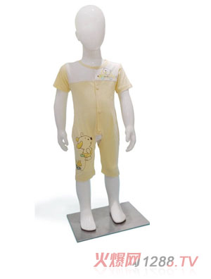 威威小熊兜風短袖哈衣