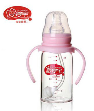 愛(ài)嬰寶yinge專(zhuān)用晶鉆玻璃奶瓶120ml