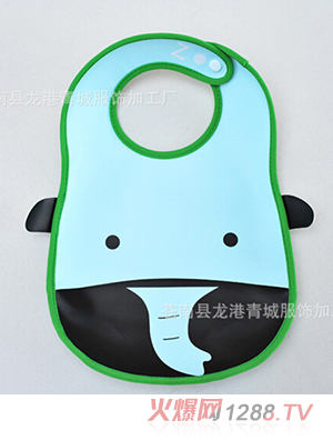 yinge童防水PVC軟塑料立體圍嘴大象