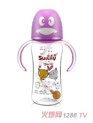 小太陽(yáng)Tritan晶透型奶瓶（企鵝型小魔蓋）300ML