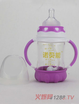 諾貝能yingye奶瓶帶底紫色