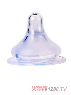 盟寶寬口磨砂奶嘴