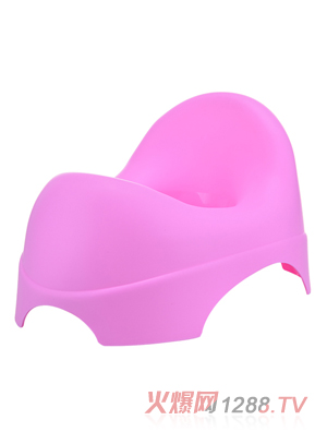 邦貝小象一體式坐便器粉色