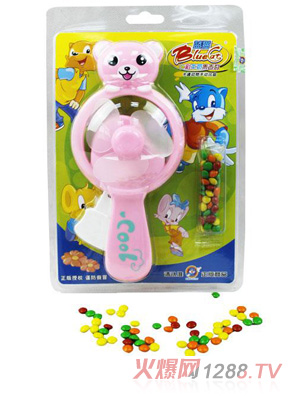 藍貓-卡通手動風扇(粉色)