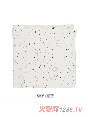 西班牙baby bitesyingeMuslin多用途純棉襁褓包巾 星空