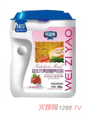 味滋肴益生元果蔬營(yíng)養(yǎng)谷粉-草莓胡蘿卜 聽(tīng)裝