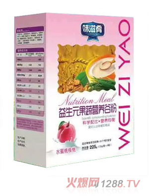 味滋肴益生元果蔬營(yíng)養(yǎng)谷粉-水蜜桃核桃 盒裝