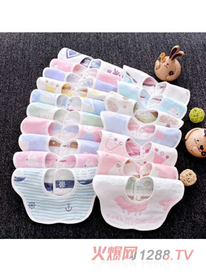 澤玉佳兒六層紗布八角圍嘴