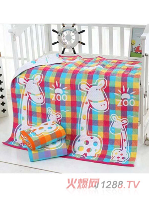 澤玉佳兒彩格童被夾棉